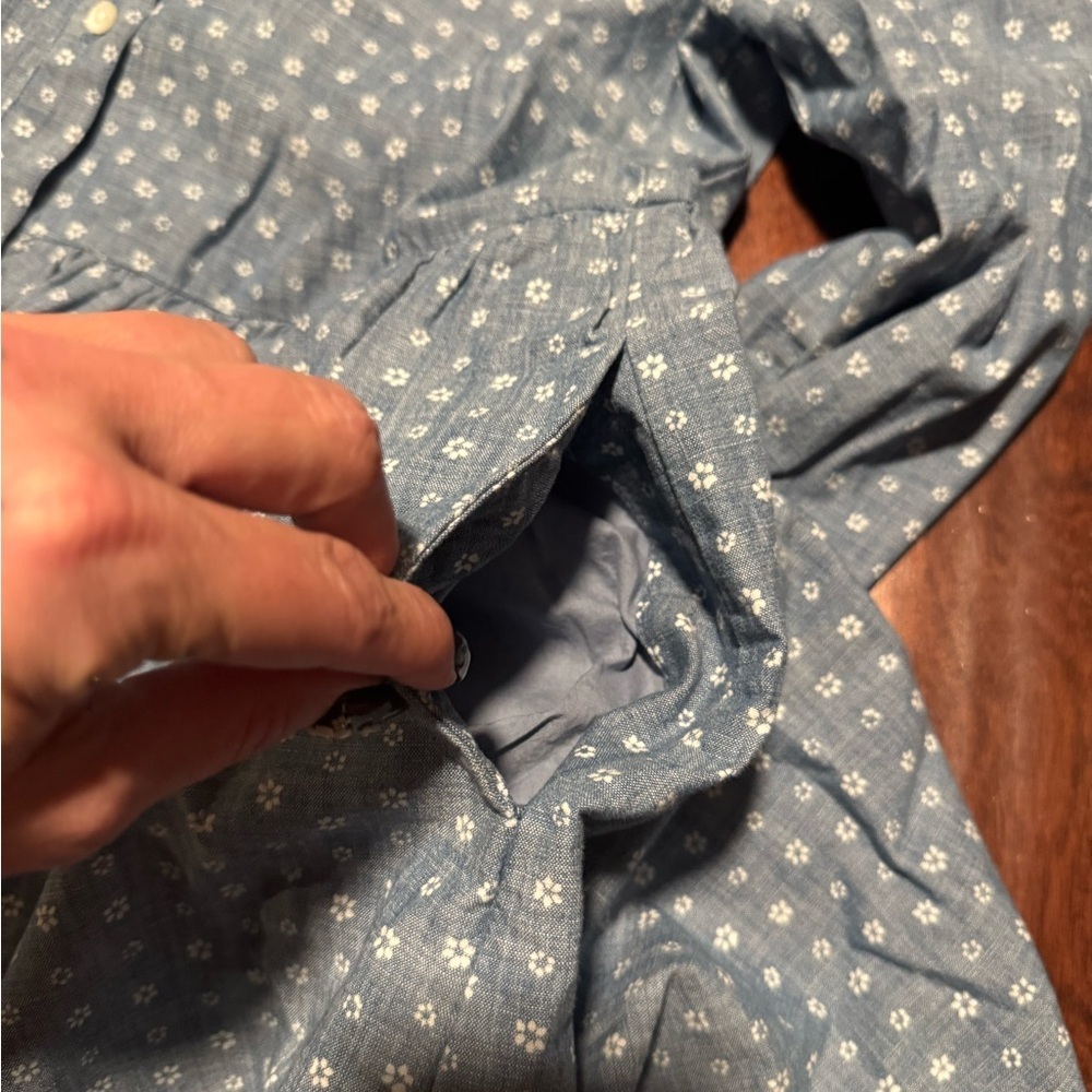 J. Crew Light Blue Polka Dot Button-Front Mini Dress - Picture 14 of 14